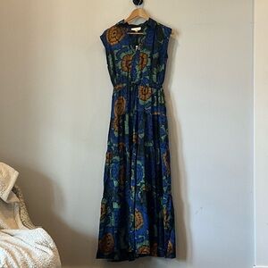 Pinch Navy Floral Tiered Maxi Dress